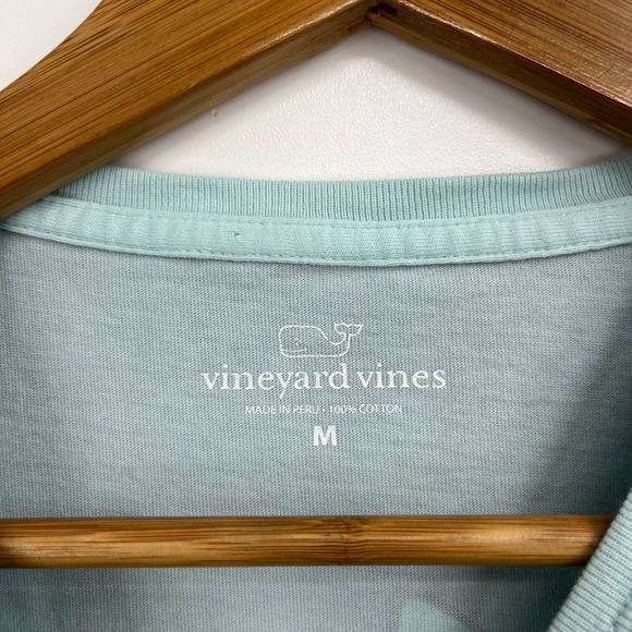 Vineyard Vines T-Shirt Women's M Green Double‎ Sided Easter Logo Pocket Tee - Picture 6 of 11